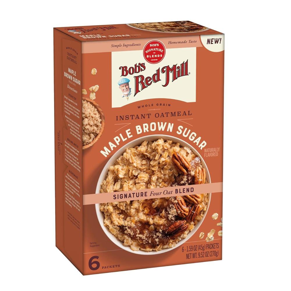 image:imageBobs Red Mill Instant Oatmeal Packets Classic 6 Packets Total 1 Box6 Packets per Box NonGMO Gluten Free Whole GrainMaple Brown Sugar