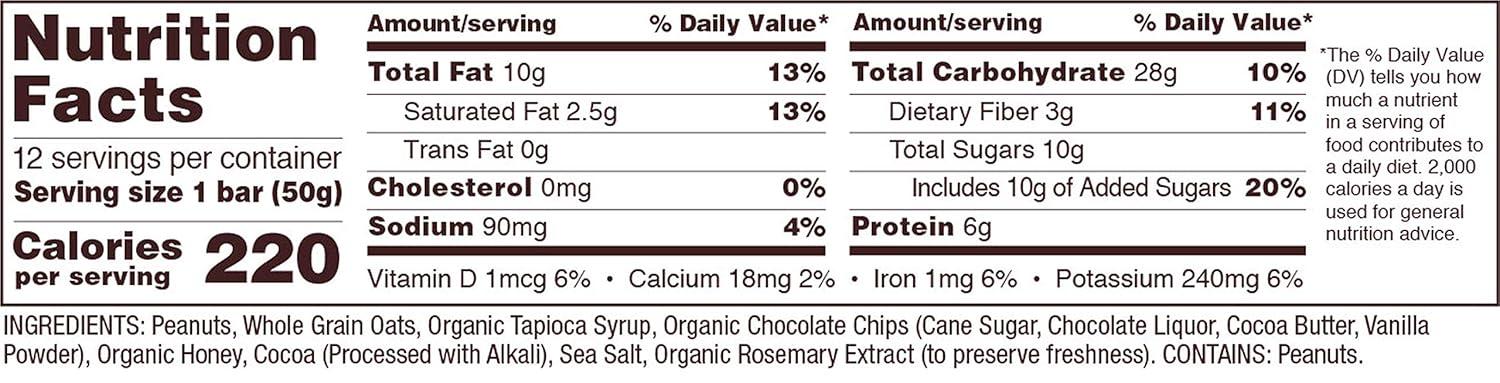 image:imageBobs Red Mill 12pk Peanut Butter Chocolate amp Oats Bar 12 bars Pack of 1 Non GMO Gluten Free KosherChocolate