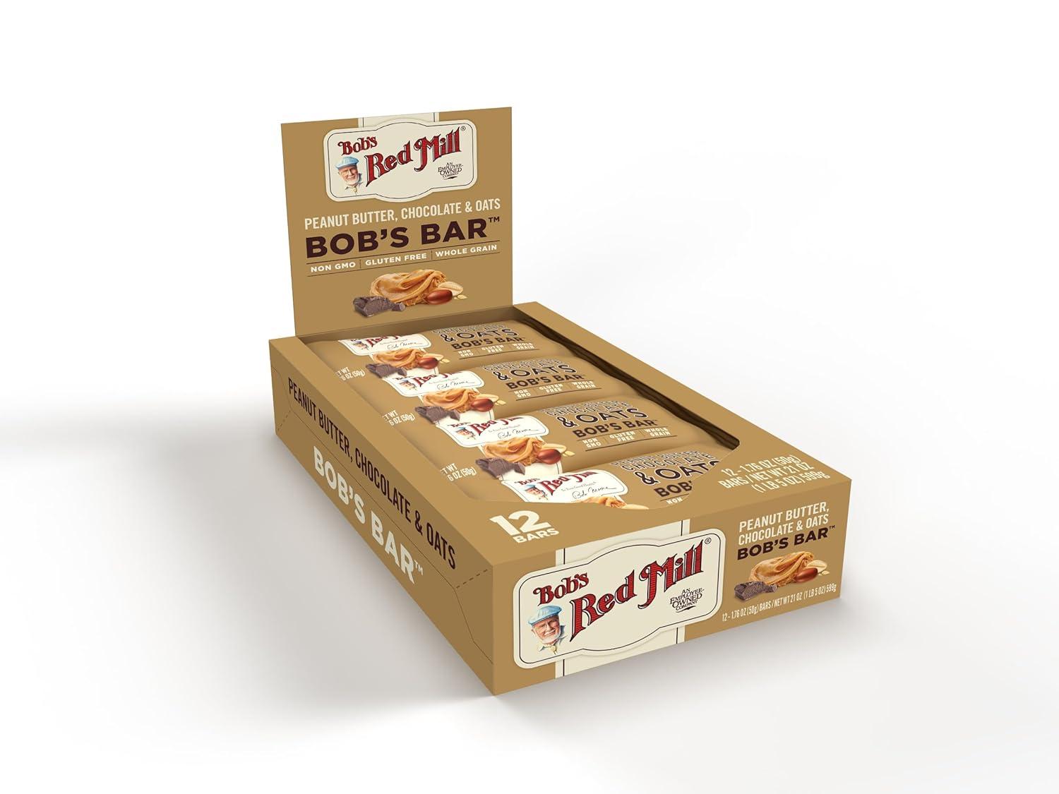 image:imageBobs Red Mill 12pk Peanut Butter Chocolate amp Oats Bar 12 bars Pack of 1 Non GMO Gluten Free KosherChocolate