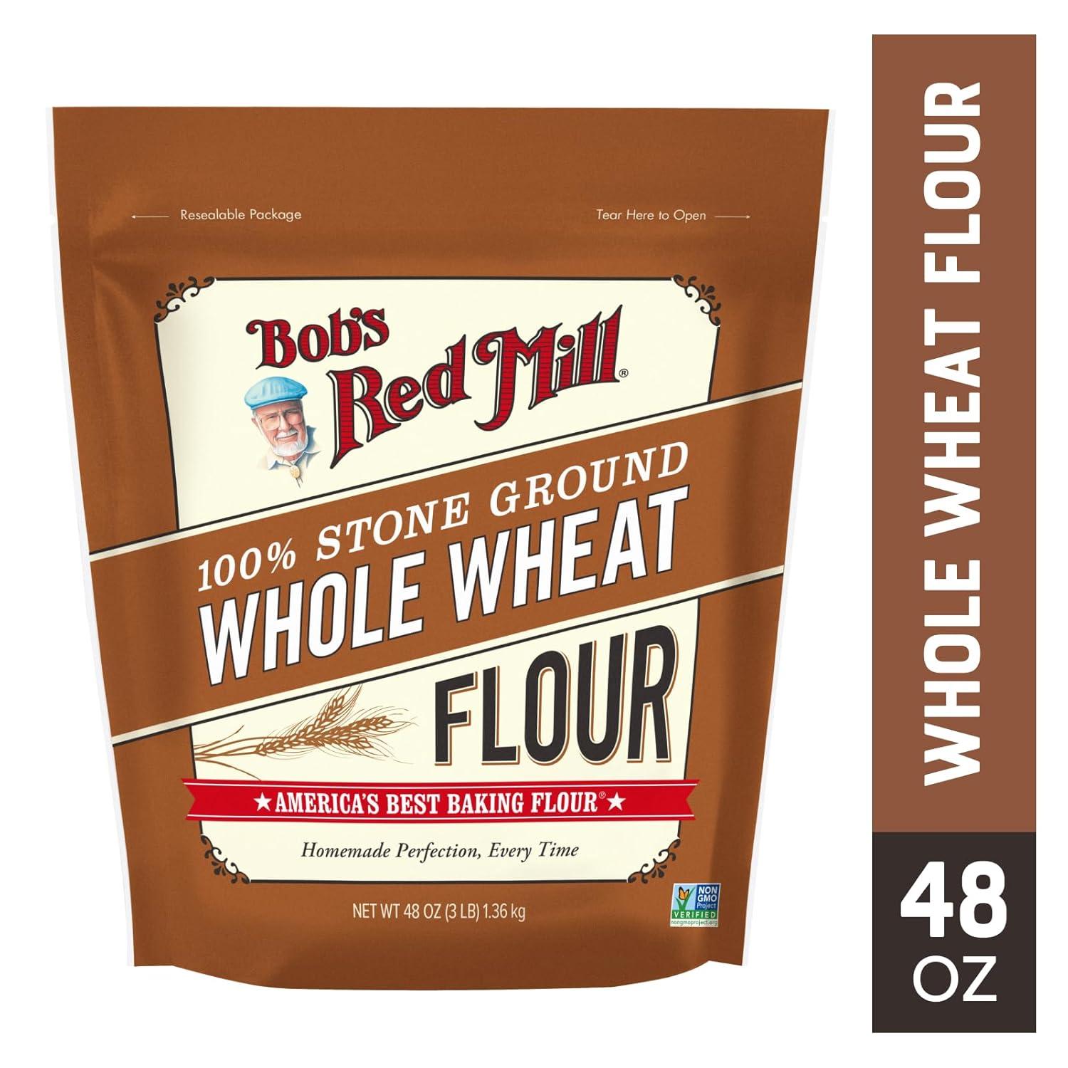 image:imageBobs Red Mill Artisan Bread Flour 3 Pound Pack of 4 Unbleached Unbromated NonGMO VeganWhole Wheat Flour