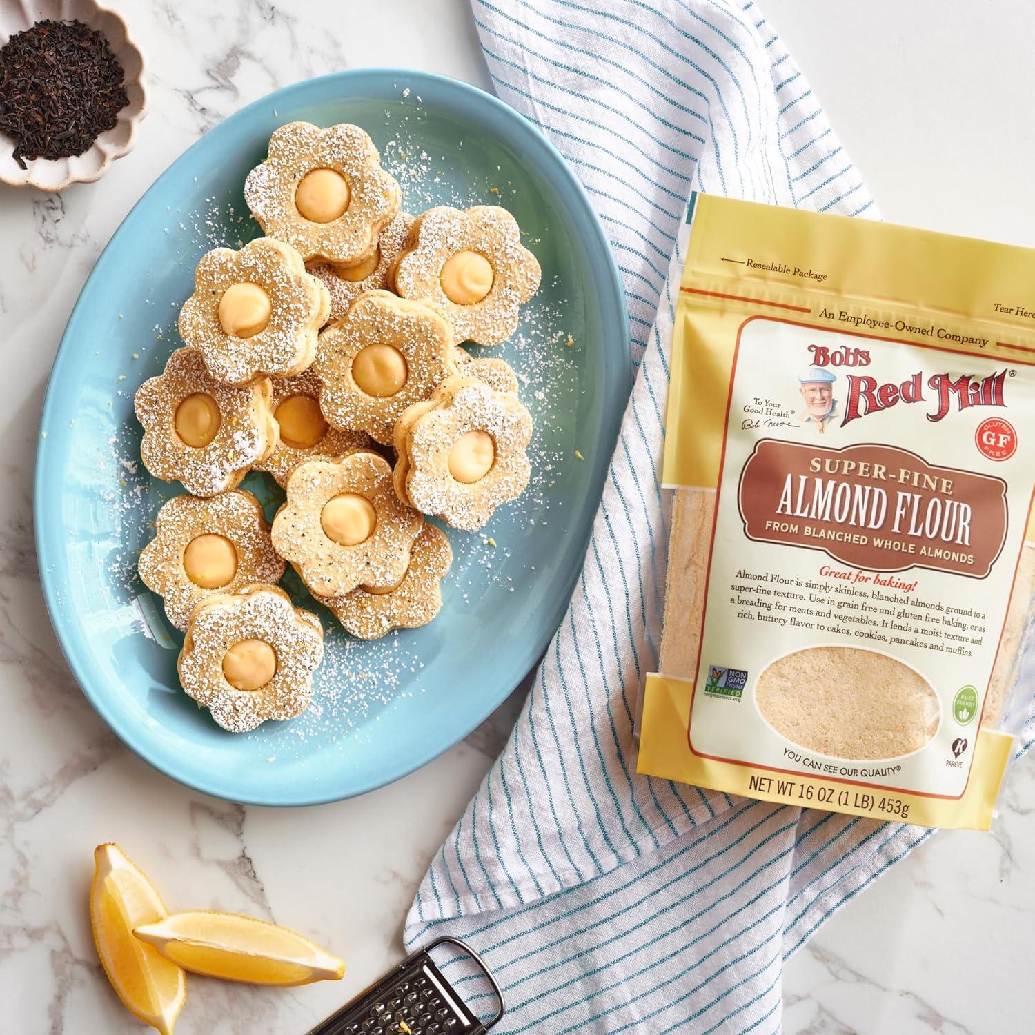 image:imageBobs Red Mill Blanched Almond Flour Finely Sifted 1 Pound Pack of 4 NonGMO Gluten Free Paleo Vegan Keto Friendly16 Ounce Pack of 4