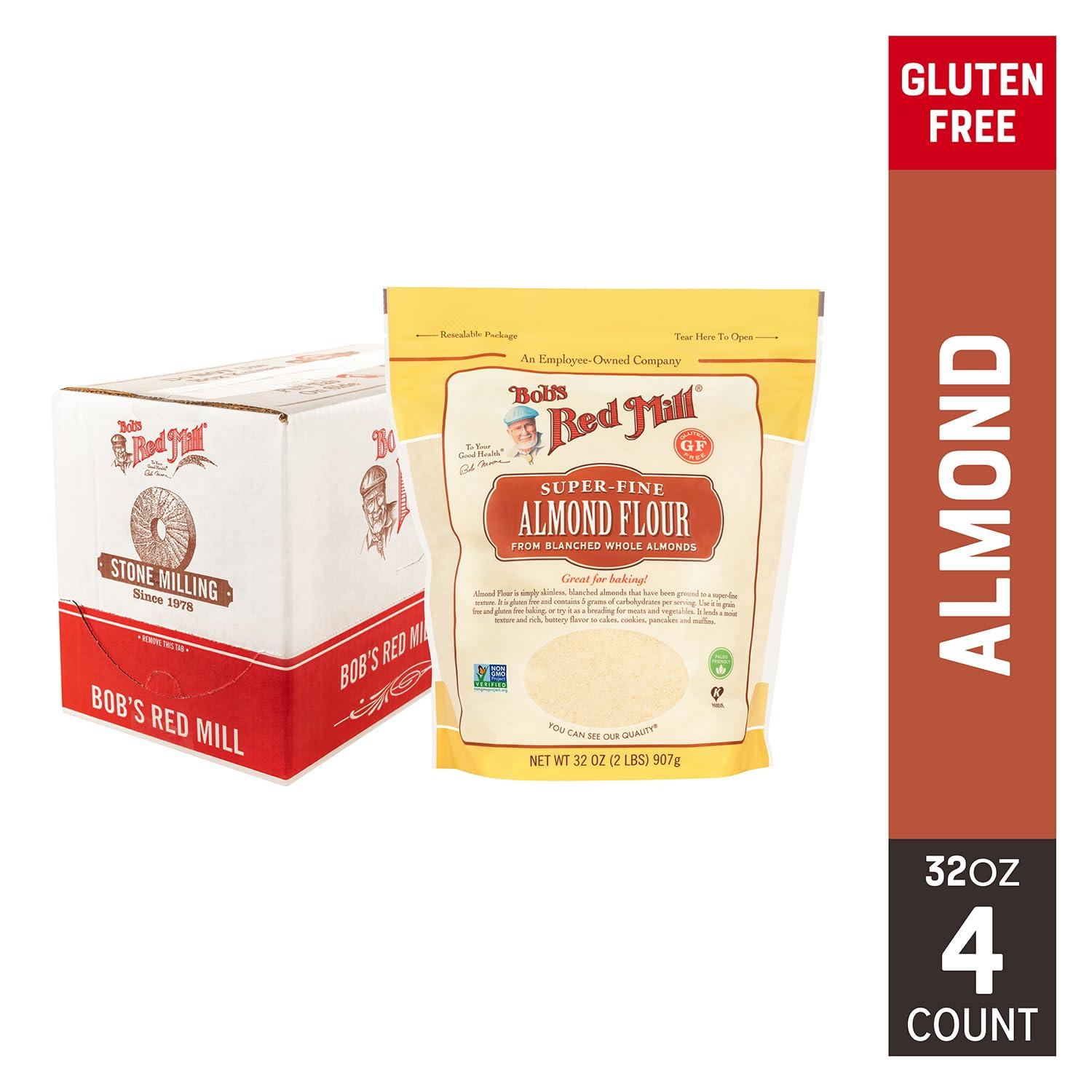 image:imageBobs Red Mill Blanched Almond Flour Finely Sifted 1 Pound Pack of 4 NonGMO Gluten Free Paleo Vegan Keto Friendly32 Ounce Pack of 4