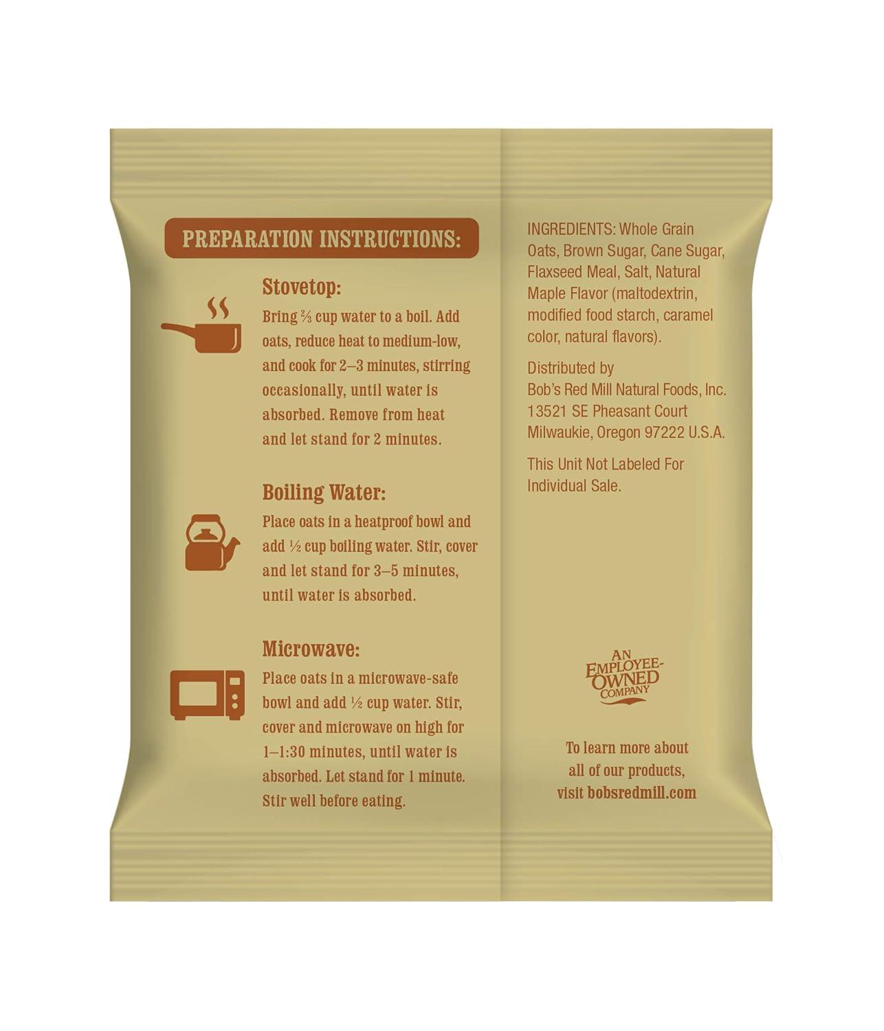 image:imageBobs Red Mill Brown Sugar amp Maple Oatmeal Packets 8 packets Pack of 1 Non GMO Gluten Free Whole Grain Kosher988 Ounce Pack of 1