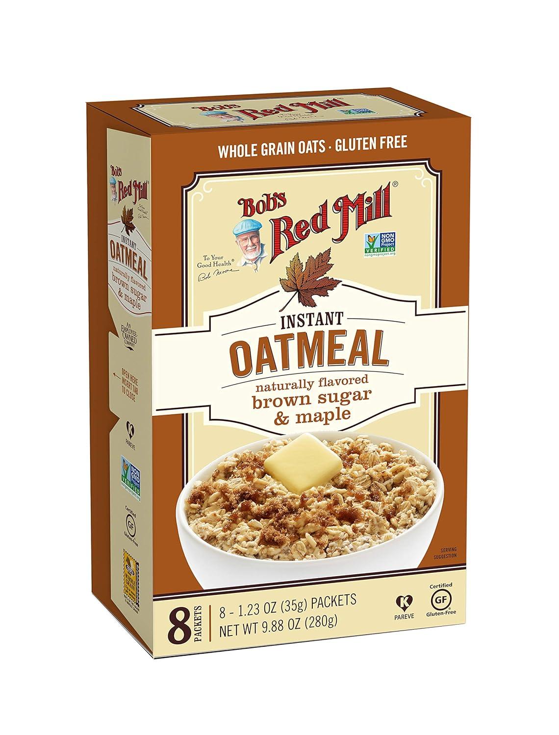 image:imageBobs Red Mill Brown Sugar amp Maple Oatmeal Packets 8 packets Pack of 1 Non GMO Gluten Free Whole Grain Kosher988 Ounce Pack of 1