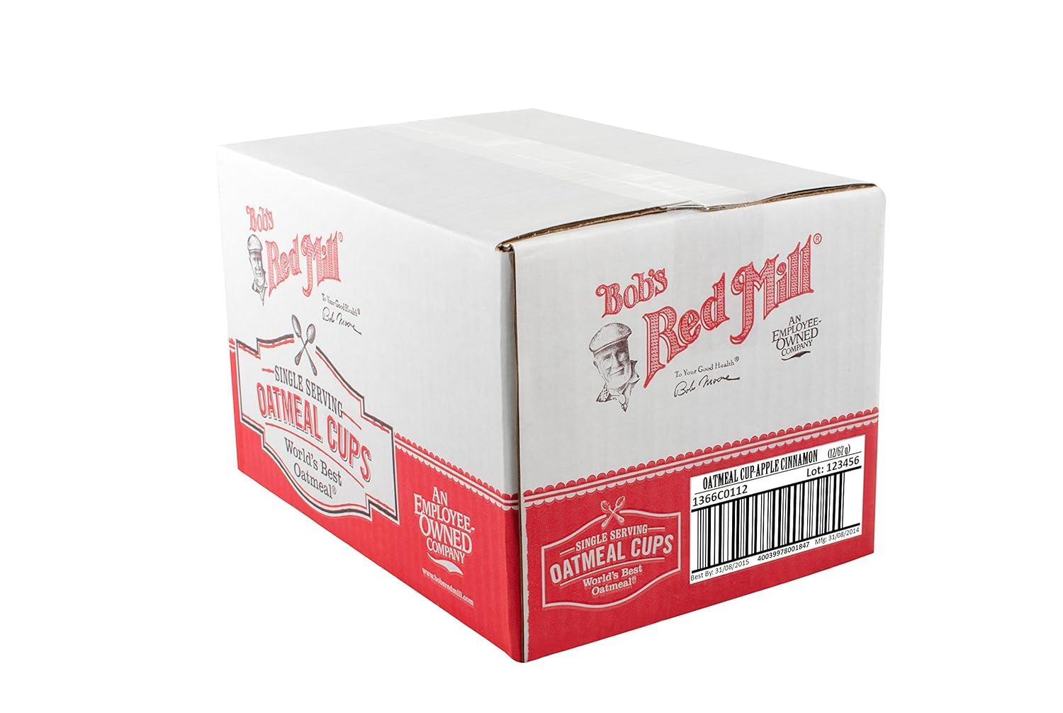 image:imageBobs Red Mill GF Oatmeal Cup Apple amp Cinnamon 236 Ounce Cup Pack of 12 NonGMO Whole Grain Kosher