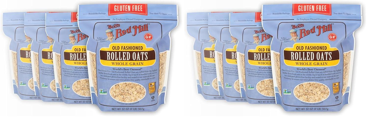 image:imageBobs Red Mill Gluten Free Old Fashioned Rolled Oats 32oz Pack of 4 Non GMO Whole Grain Vegan KosherGF Old Fashioned