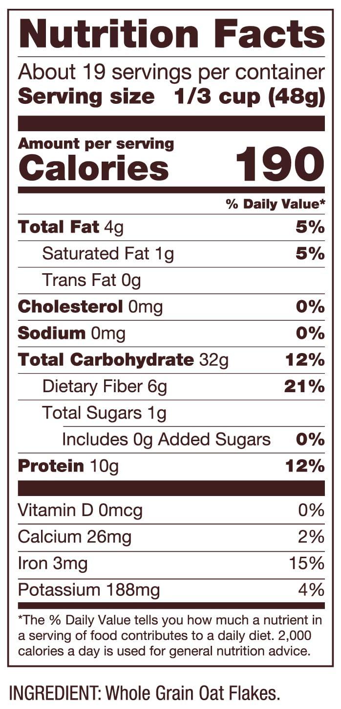 image:imageBobs Red Mill Gluten Free Protein Oats 32oz Pack of 4 10g ProteinServing Non GMO Whole Grain Vegan Kosher