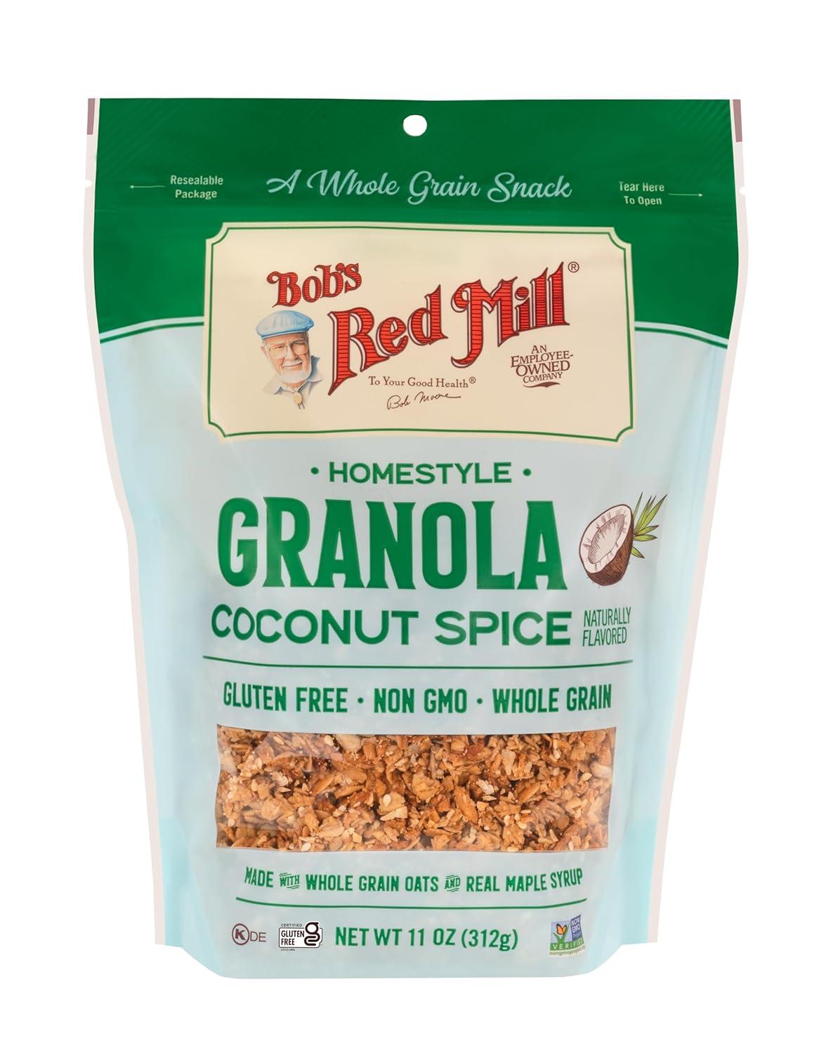 image:imageBobs Red Mill Maple Sea Salt Granola 11oz Pack of 6 Non GMO Whole Grain KosherCoconut Spice