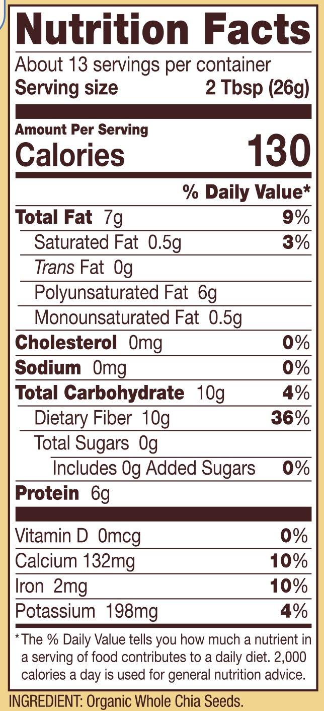 image:imageBobs Red Mill Organic Chia Seed 12oz Pack of 5 Non GMO Vegan Keto Friendly Paleo Friendly Kosher12 Ounce Pack of 5