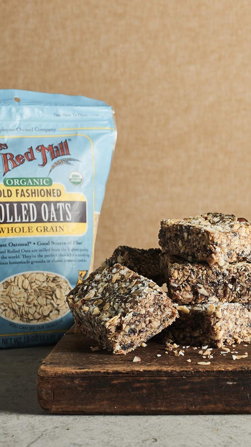 image:imageBobs Red Mill Organic Old Fashioned Rolled Oats 32oz Pack of 4 Non GMO Whole Grain Vegan Kosher128 Ounce Pack of 1