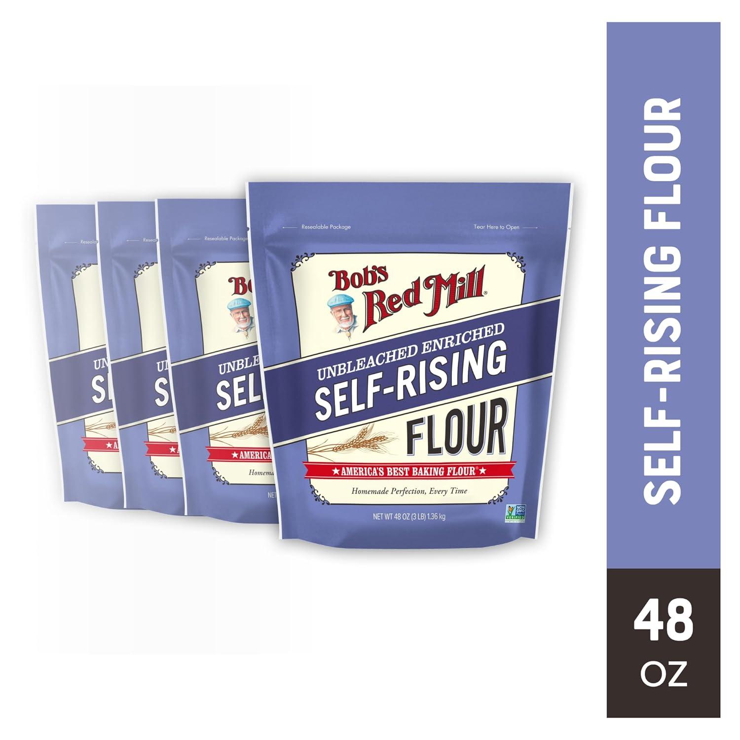 image:imageBobs Red Mill SelfRising Flour 3 lb Bag Ideal for Biscuits Pancakes Quick Breads NonGMO KosherSelf Rising Flour