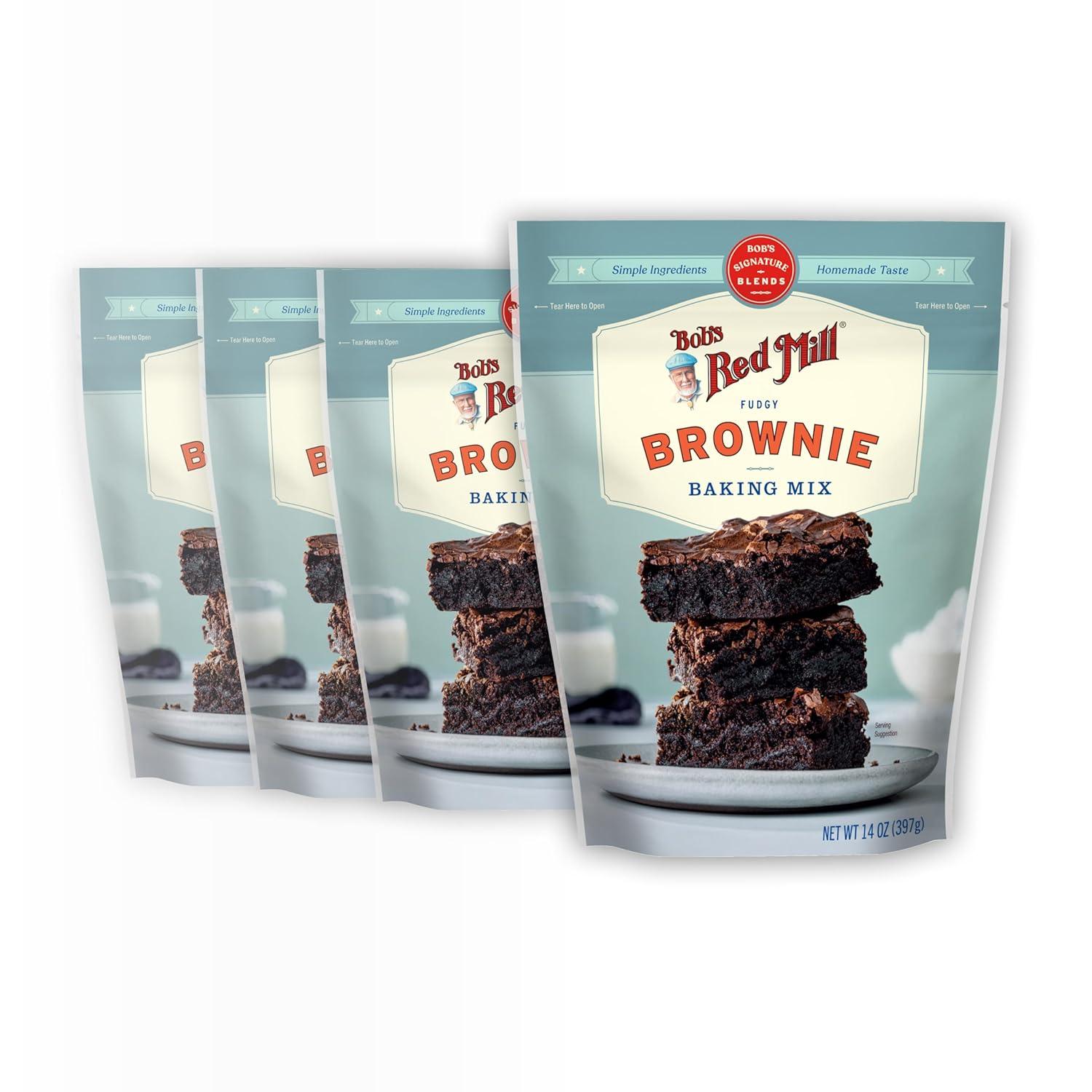 image:imageBobs Red Mill Signature Brownie Baking Mix 14oz Pack of 4 Non GMO KosherBrownie
