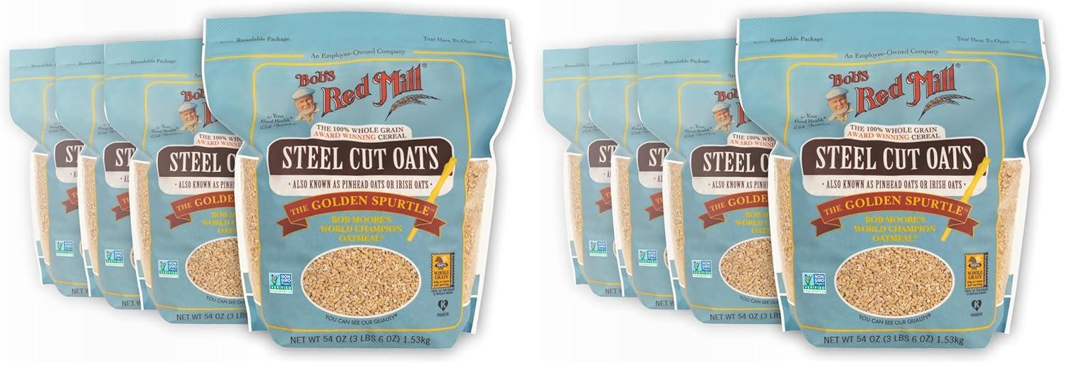 image:imageBobs Red Mill Steel Cut Oats 24oz Pack of 4 Non GMO Whole Grain Vegan KosherSteel Cut Oats
