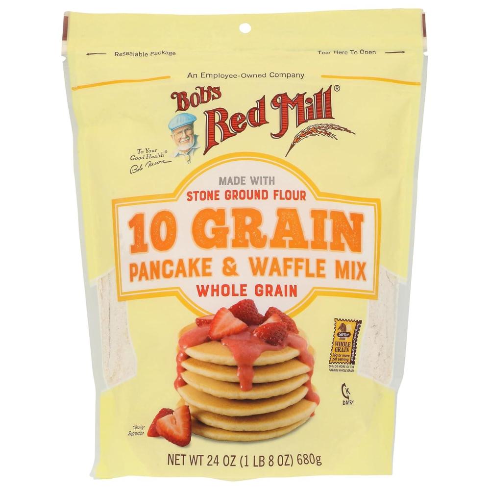 image:imageBobs Red Mill 10 Grain Pancake Mix 24oz Pack of 4 Whole Grain Kosher24 Ounce Pack of 1
