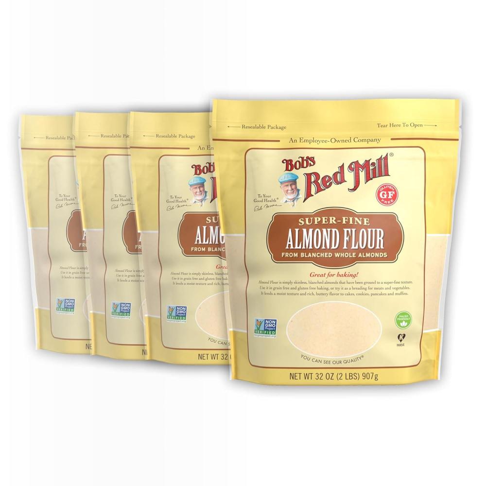 image:imageBobs Red Mill Blanched Almond Flour Finely Sifted 1 Pound Pack of 4 NonGMO Gluten Free Paleo Vegan Keto Friendly32 Ounce Pack of 4