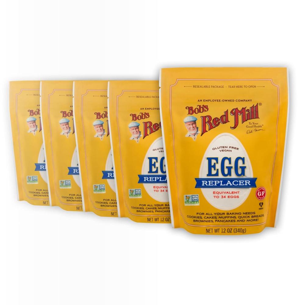 image:imageBobs Red Mill Gluten Free Egg Replacer 12oz Pack of 5 Non GMO Vegan Paleo Friendly Equals 34 EggsBag Kosher