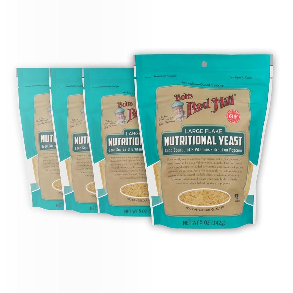 image:imageBobs Red Mill Nutritional Yeast 5oz Pack of 4 Vegan Paleo Friendly Kosher5 Ounce Pack of 4