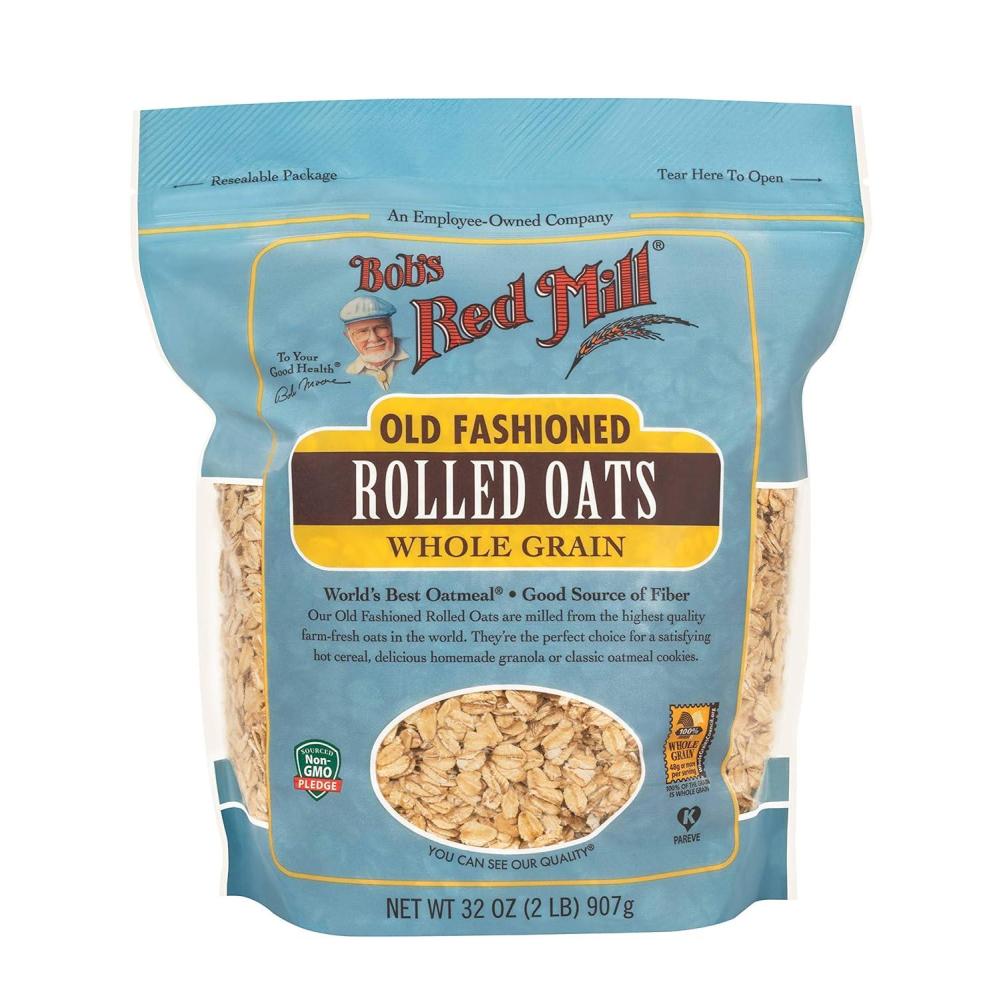 image:imageBobs Red Mill Old Fashioned Regular Rolled Oats 32oz Pack of 4  Non GMO Whole Grain Vegan Kosher32 Ounce Pack of 1