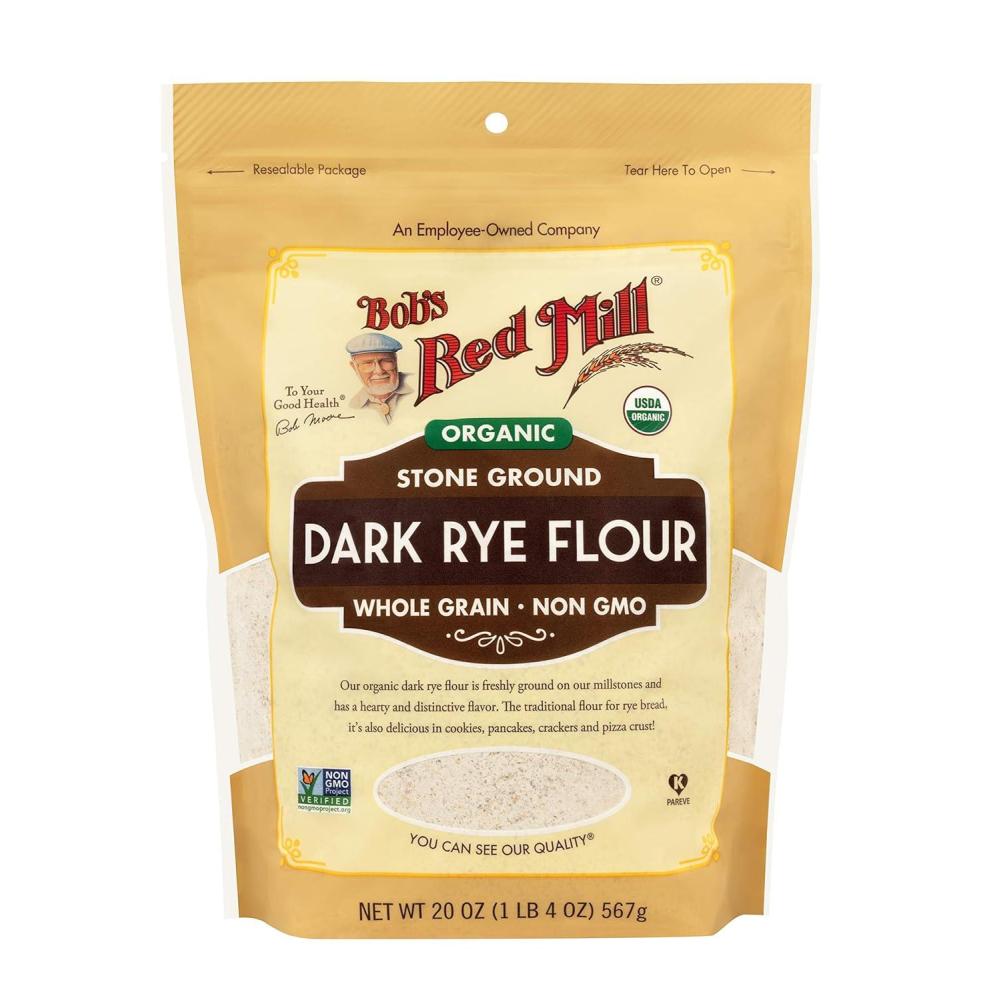 image:imageBobs Red Mill Organic Dark Rye Flour 20oz Pack of 4 Non GMO Whole Grain Vegan KosherOG Dark Rye Flour