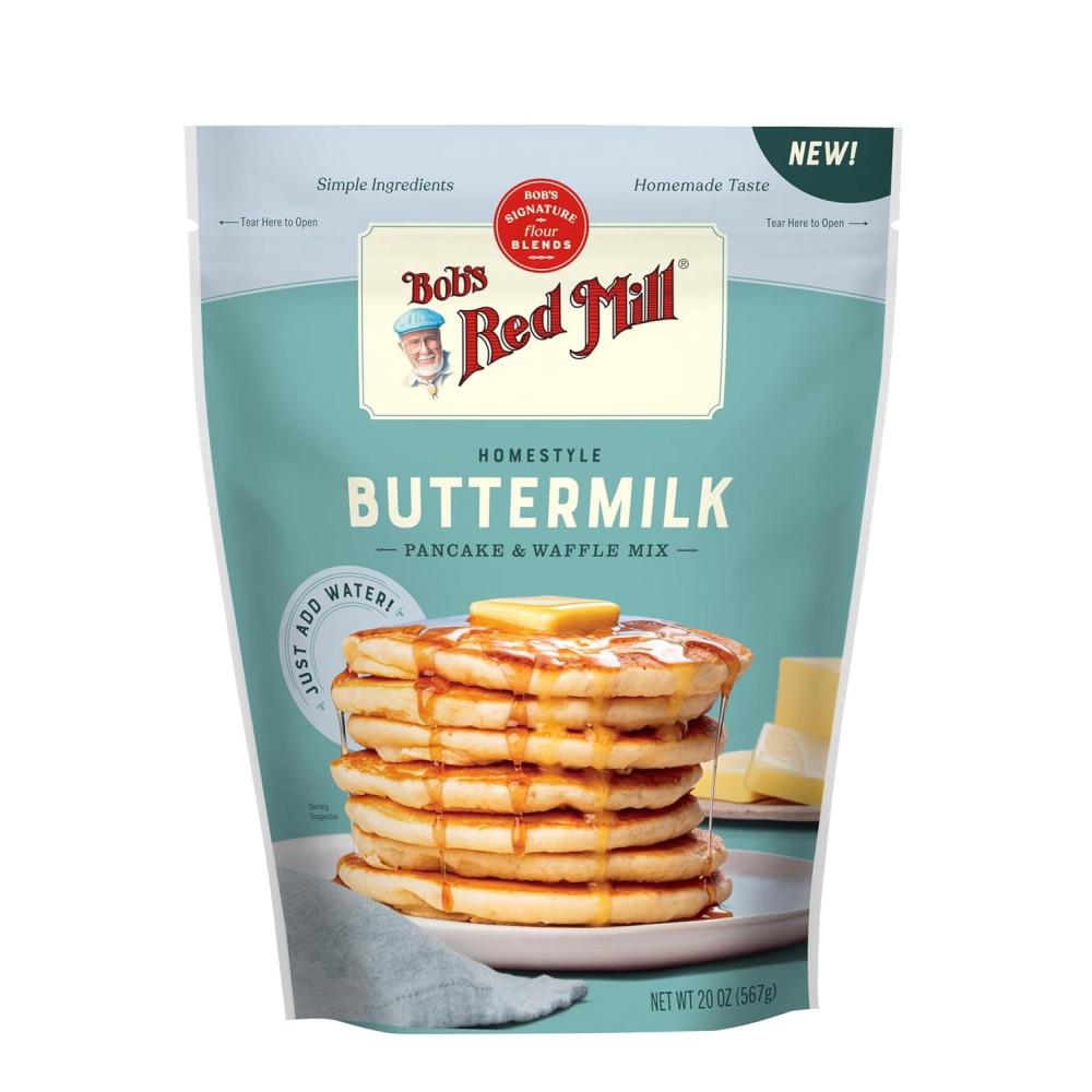 image:imageBobs Red Mill Signature Buttermilk Pancake Mix 20oz Pack of 4 Just Add Water Makes 3240 Pancakes per BagButtermilk
