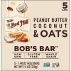 Bob’s Red Mill 5pk PB Coconut & Oats Bar, 5 bars (Pack of 1) – Non GMO, Gluten Free, Kosher(Coconut)