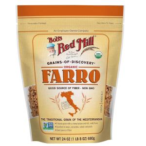 Bob’s Red Mill Organic Farro Grain, 24oz (Pack of 4) – Non GMO, Vegan, Kosher(24 Ounce (Pack of 4))
