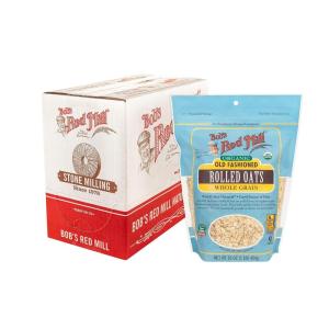 Bob’s Red Mill Organic Old Fashioned Rolled Oats, 32oz (Pack of 4) – Non GMO, Whole Grain, Vegan, Kosher(64 Ounce (Pack of 1))