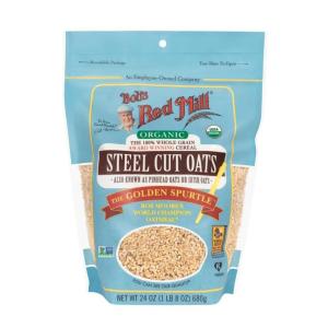 Bob’s Red Mill Organic Steel Cut Oats, 24oz (Pack of 4) – Non GMO, Whole Grain, Vegan, Kosher(24 Ounce (Pack of 1))
