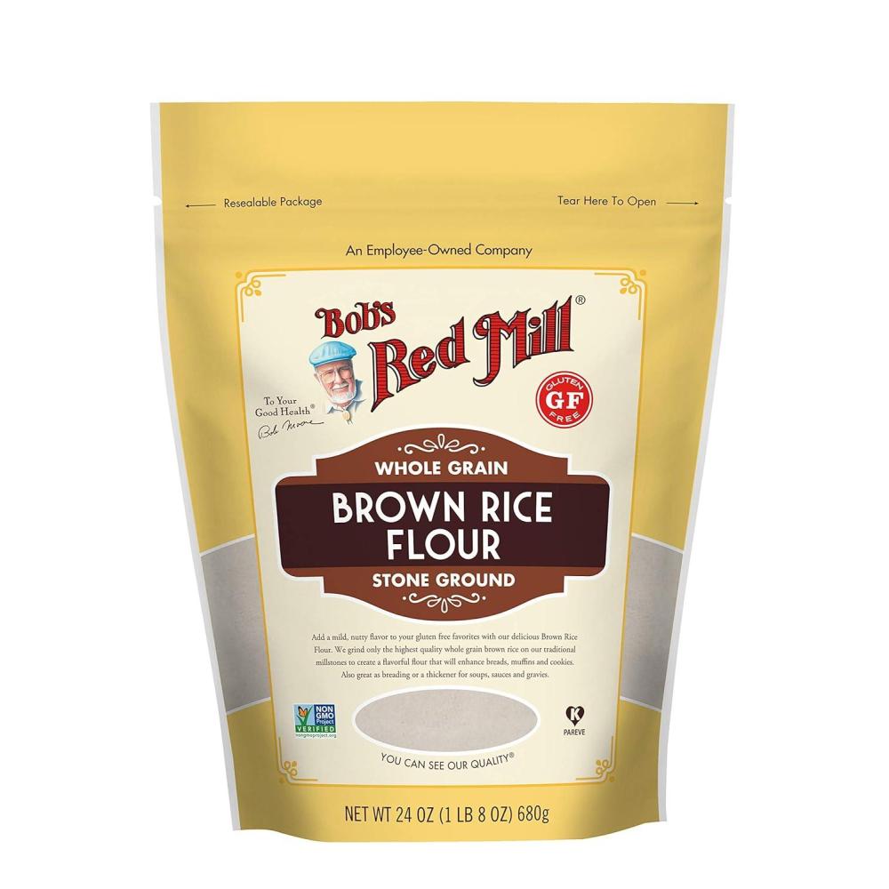 image:imageBobs Red Mill Brown Rice Flour 24oz Pack of 4  Non GMO Whole Grain Vegan Kosher24 Ounce Pack of 1