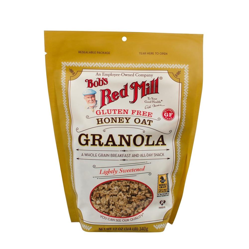 image:imageBobs Red Mill Gluten Free Honey Oat Granola 12oz Pack of 4 Gluten Free Whole Grain KosherHoney