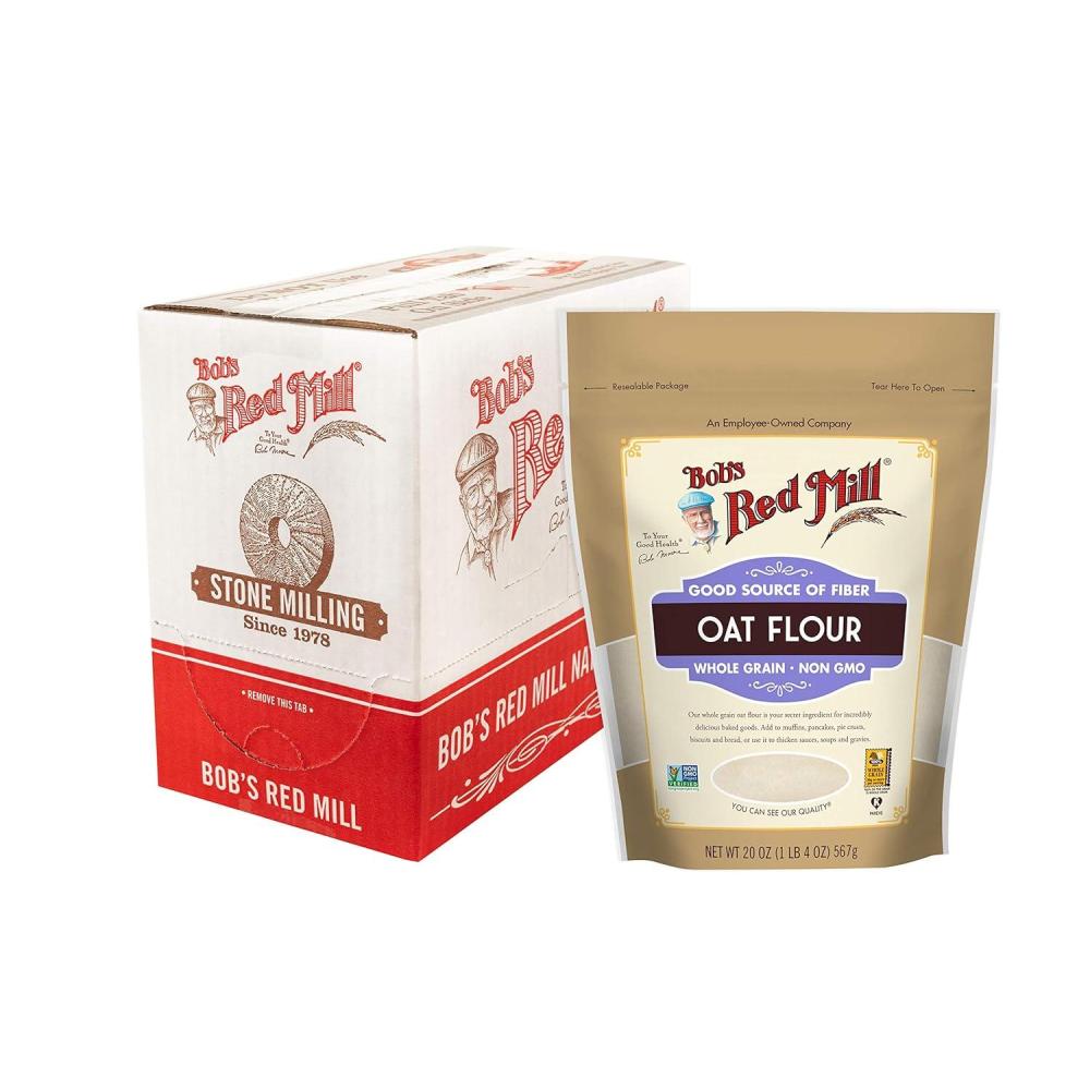 image:imageBobs Red Mill Whole Grain Oat Flour 20oz Pack of 4 Whole Grain Vegan Kosher20 Ounce Pack of 4