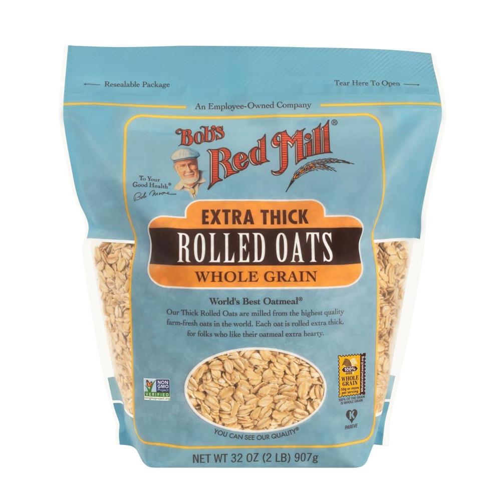 image:imageBobs Red Mill Extra Thick Rolled Oats 32oz Pack of 4  Non GMO Whole Grain Vegan Kosher32 Ounce Pack of 1