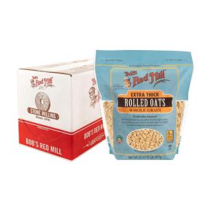 Bob’s Red Mill Extra Thick Rolled Oats, 32oz (Pack of 4) – Non GMO, Whole Grain, Vegan, Kosher(31.5 Ounce (Pack of 4))