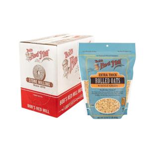 Bob’s Red Mill Extra Thick Rolled Oats, 32oz (Pack of 4) – Non GMO, Whole Grain, Vegan, Kosher(4 Ounce (Pack of 4))