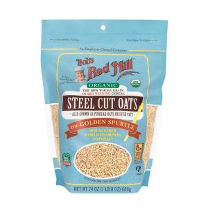 Bob’s Red Mill Gluten Free Organic Steel Cut Oats, 24oz (Pack of 4) – Non GMO, Whole Grain, Vegan, Kosher(24 Ounce (Pack of 3))
