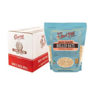 Bob’s Red Mill Quick Cooking Rolled Oats, 32oz (Pack of 4) – Non GMO, Whole Grain, Vegan, Kosher(2 Pound (Pack of 4))