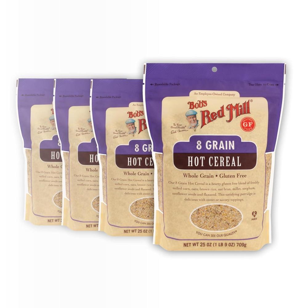 image:imageBobs Red Mill Gluten Free 8 Grain Hot Cereal 25oz Pack of 4 Vegan Kosher100 Ounce Pack of 1