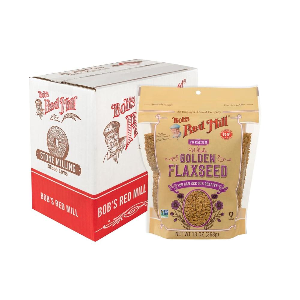 image:imageBobs Red Mill Golden Flaxseeds 13oz Pack of 4 Non GMO Vegan Paleo Friendly Raw Sproutable Kosher