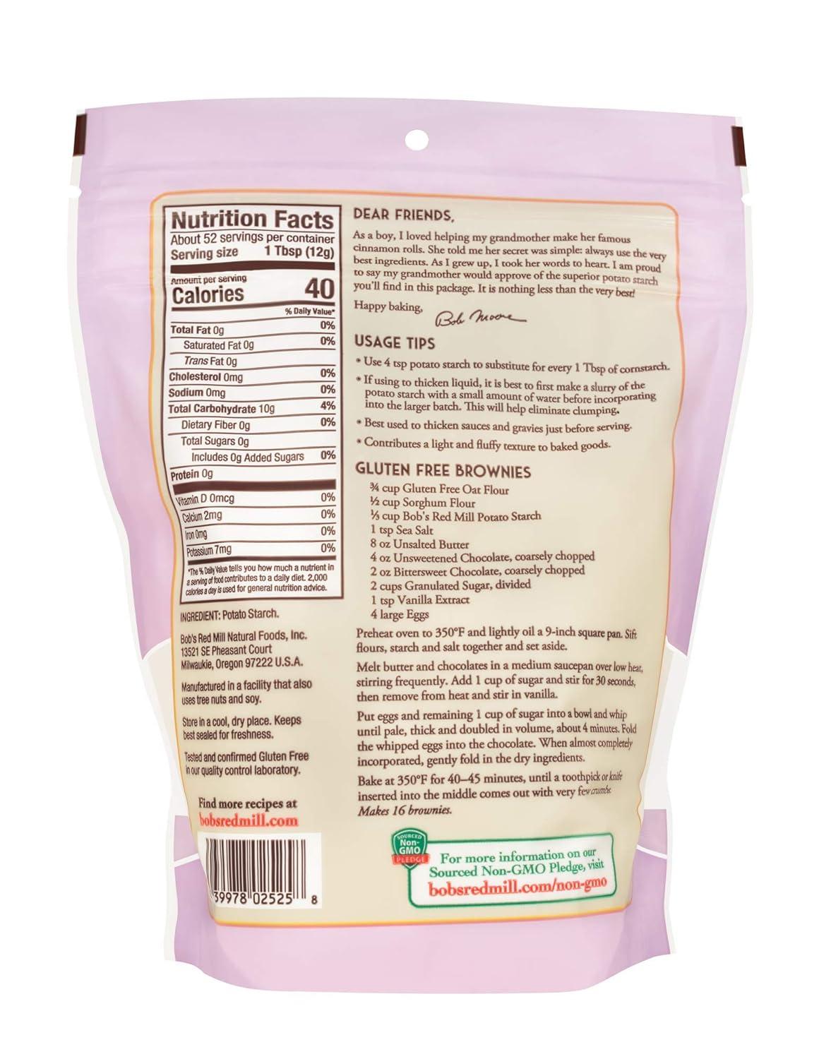image:imageBobs Red Mill Potato Starch 22oz Pack of 4 Non GMO Vegan KosherResealable