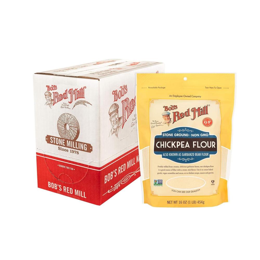image:imageBobs Red Mill Chickpea Flour 16oz Pack of 4  Non GMO Vegan Keto Friendly Friendly Kosher16 Ounce Pack of 4