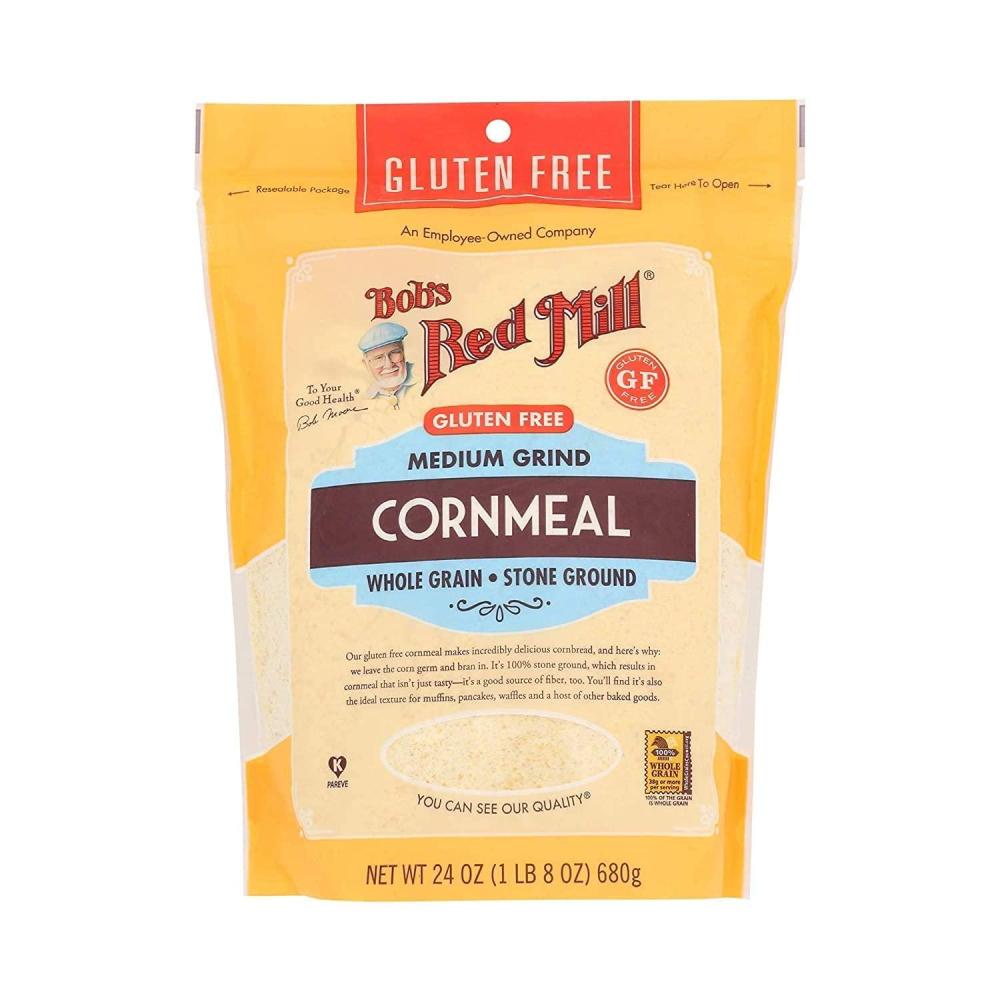 image:imageBobs Red Mill Gluten Free Cornmeal 24oz Pack of 4  Gluten Free Vegan Whole Grain Kosher15 Pound Pack of 3