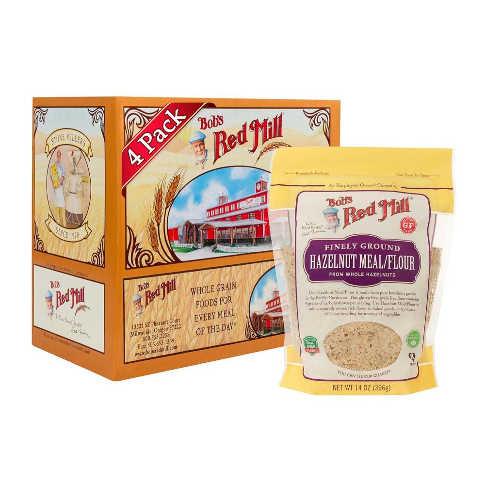 image:imageBobs Red Mill Hazelnut FlourMeal Natural 14oz Pack of 4  Non GMO Gluten Free Vegan Paleo Friendly Keto Friendly Kosher56 Ounce Pack of 1