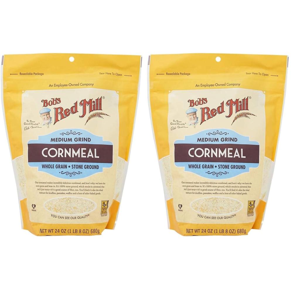 image:imageBobs Red Mill Medium Grind Cornmeal 24oz Pack of 4  Whole Grain Vegan Kosher24 Ounce Pack of 2