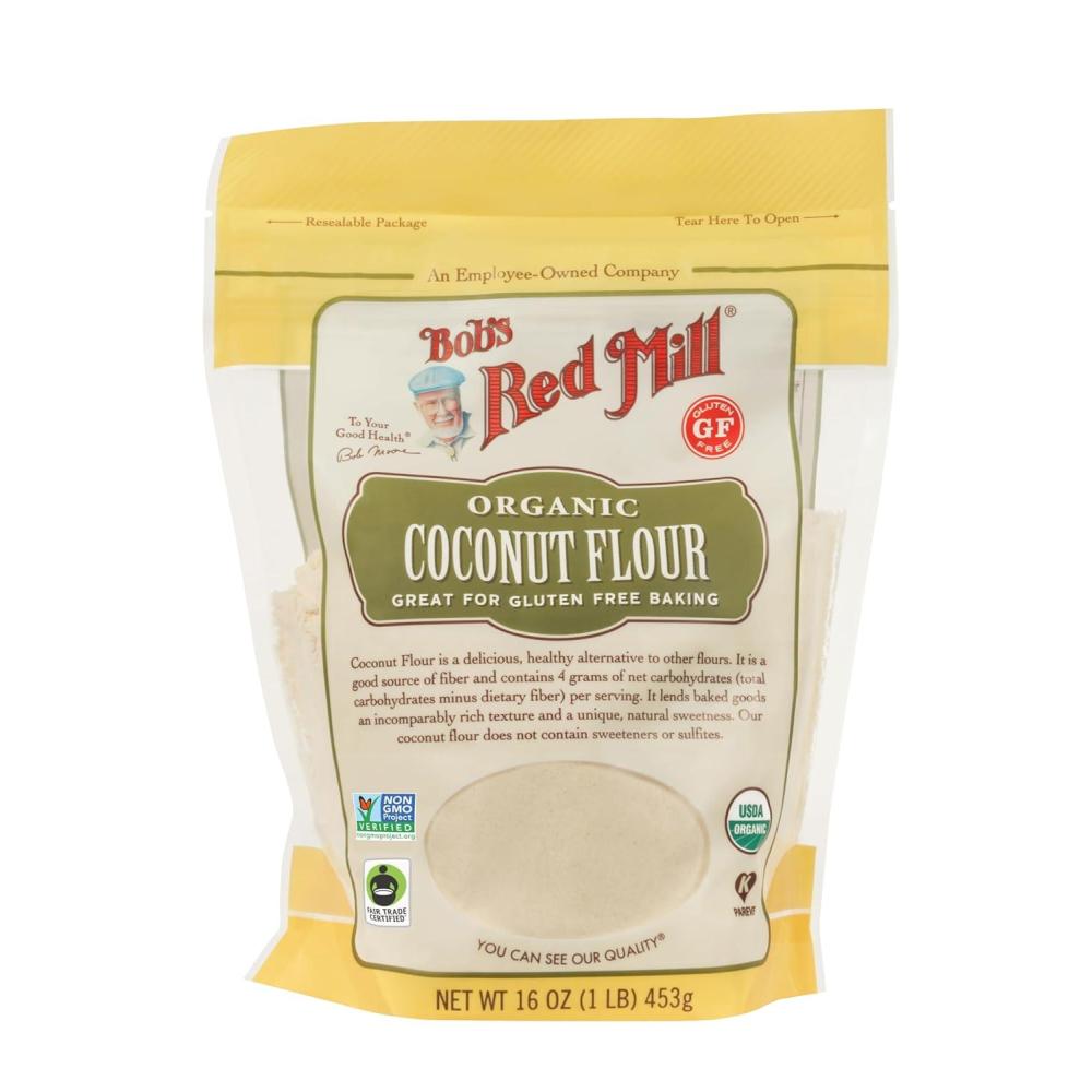 image:imageBobs Red Mill Organic Coconut Flour 16oz Pack of 4  Non GMO Fair Trade Certified Vegan Keto Friendly Paleo Friendly KosherVO