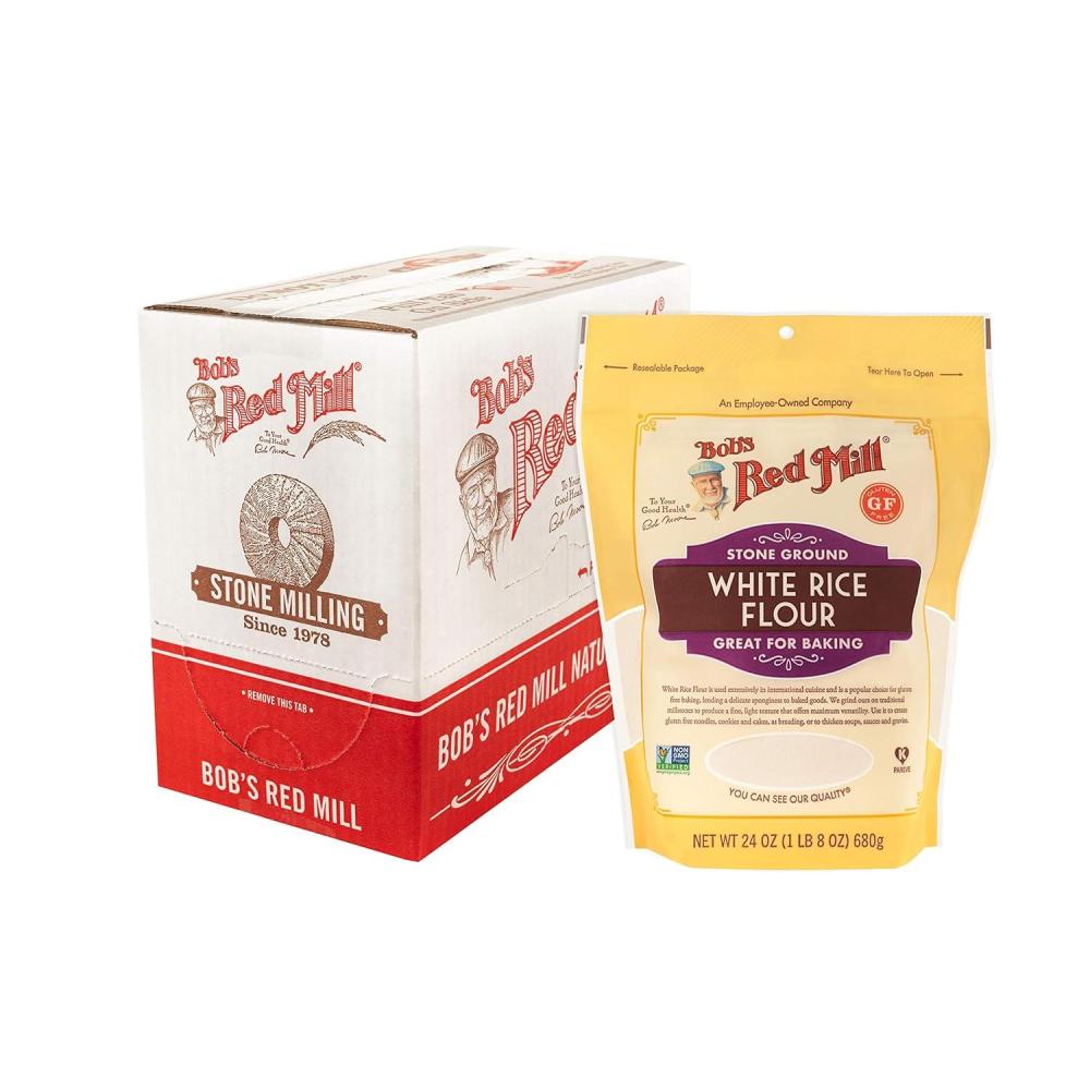 image:imageBobs Red Mill White Rice Flour 24oz Pack of 4  Non GMO Vegan Kosher24 Ounce Pack of 4