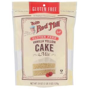 Bob’s Red Mill Vanilla Yellow Cake Mix, 19 Ounces (Pack of 4) – Gluten Free, Kosher