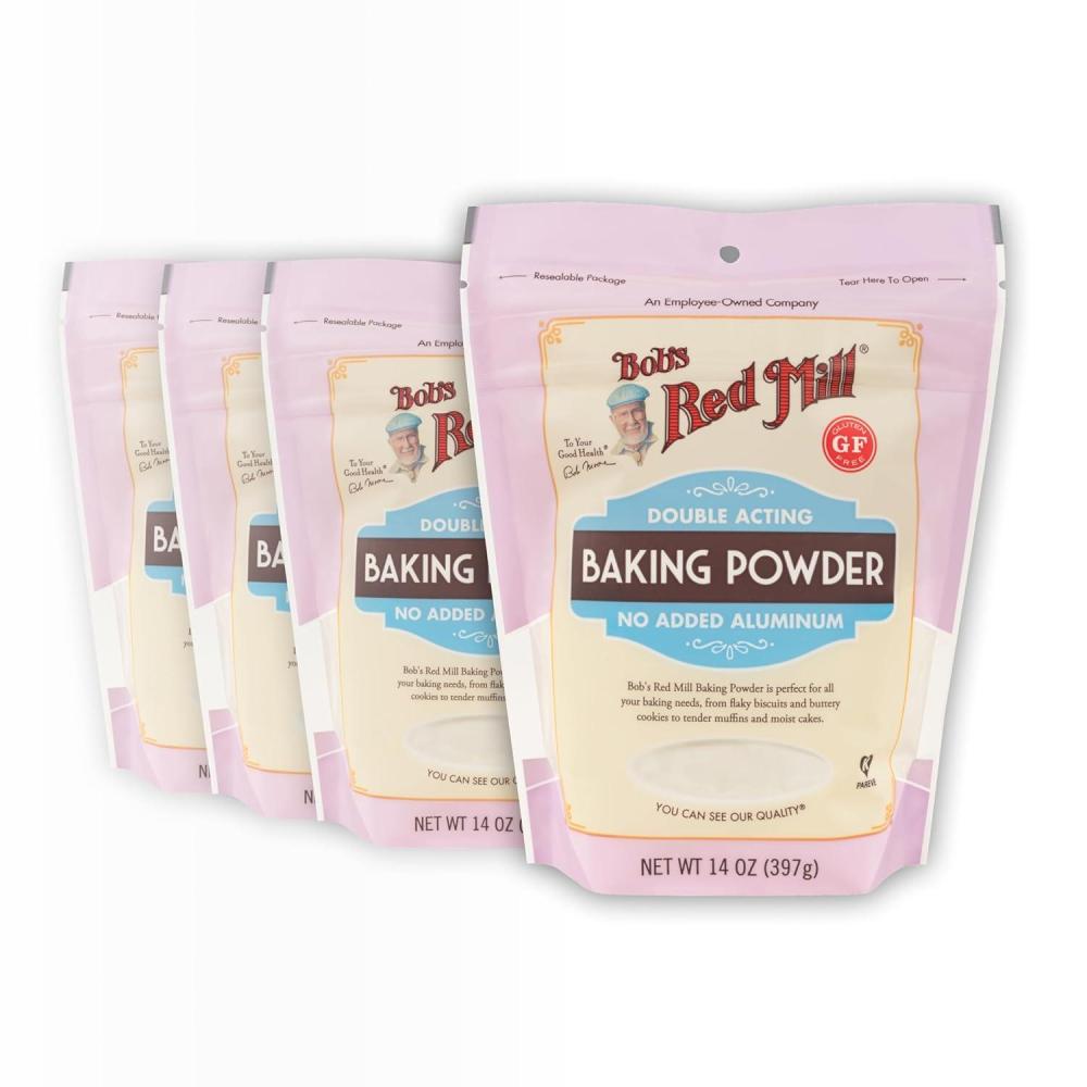 image:imageBobs Red Mill Baking Powder 14oz Pack of 4 Gluten Free Vegan Kosher933 Ounce Pack of 6