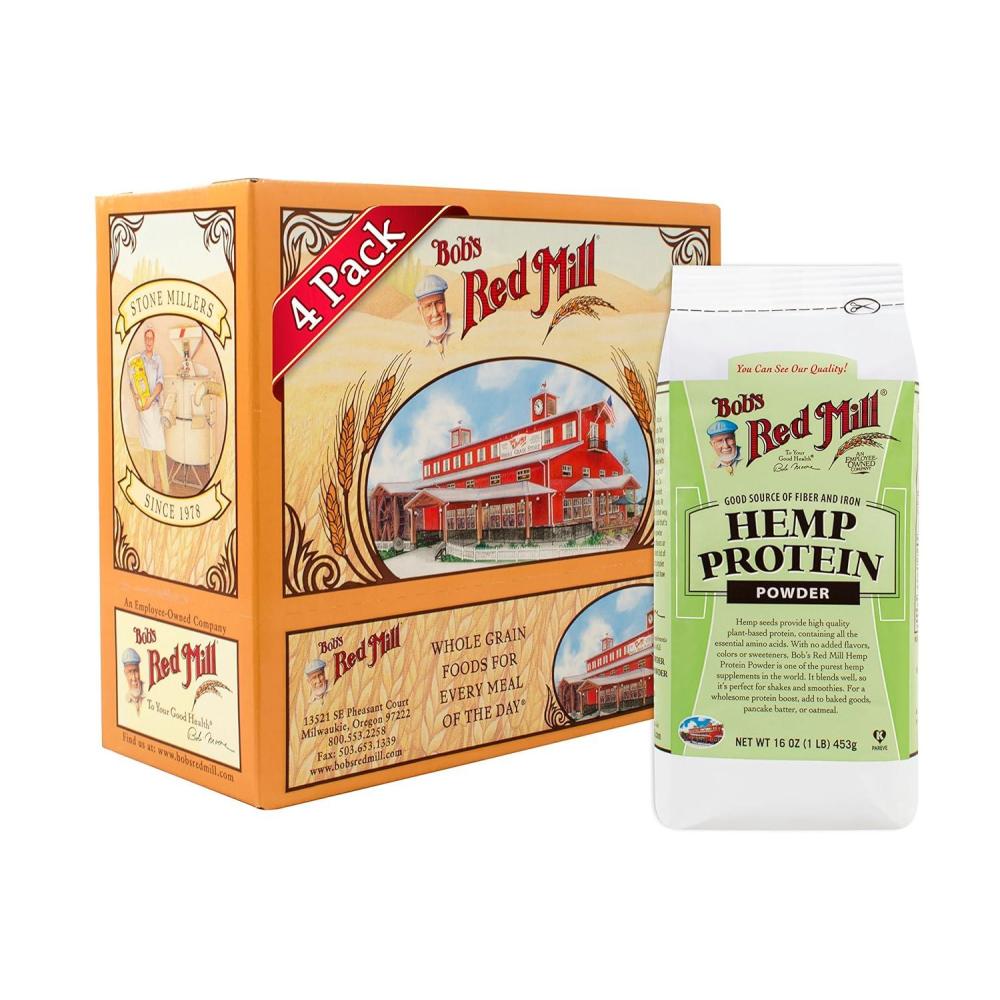 image:imageBobs Red Mill Hemp Protein Powder 16oz Pack of 4  Non GMO Vegan Paleo Friendly Keto Friendly Kosher1 Pound Pack of 1