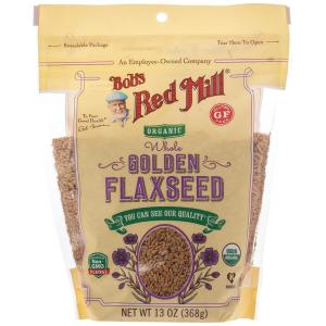 Bob’s Red Mill Resealable Organic Whole Golden Flaxseed, 13 Ounce (Pack of 1)(13 Ounce (Pack of 1))