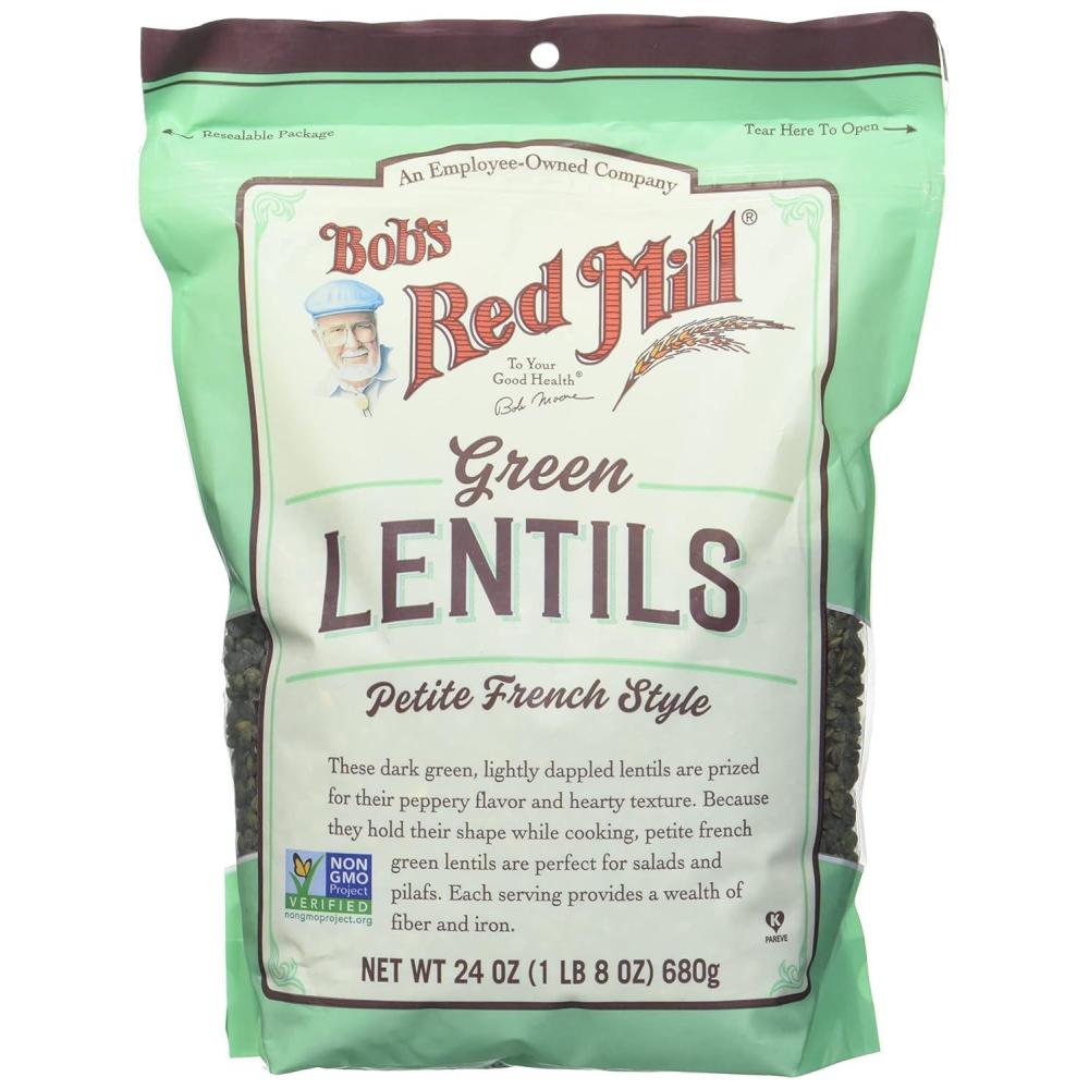 image:imageBobs Red Mill Green Lentils 24oz Pack of 4 Non GMO Vegan Kosher